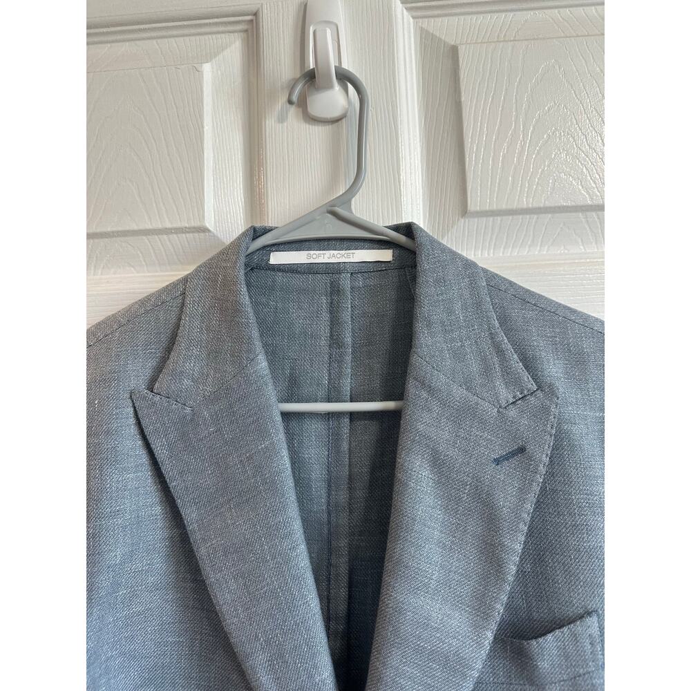 Eleventy Soft Jacket Blazer Sport Coat Blue Linen Cotton Sz 50 It / US 40R GREAT - Picture 3 of 15